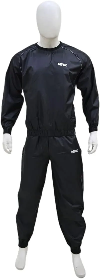 MRX Heavy Duty Sweat Suit for Men & Women Workout Training & Exercise Waterproof Sauna Suit Weight Loss Track Suits Sets