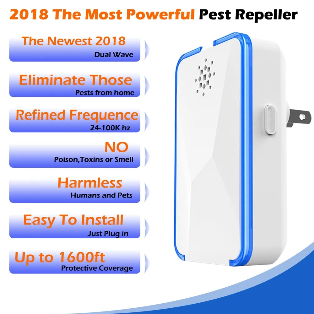 Multi-function Ultrasonic Electronic Mosquito Fly Bug Repeller Killer Mice Spiders Repeller Insecticide Intelligent Home Product