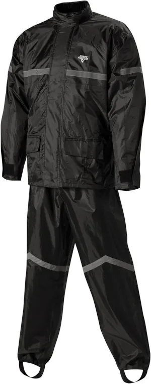 Nelson-Rigg Stormrider 2-Piece Rain Suit (Black/Black, Large)