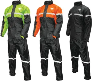 Nelson Rigg Stormrider Rain Suit; 100% Waterproof, Pants and Jacket Included with Reflective Striping (Hi-Vis Yellow/Black, 3X-Large)