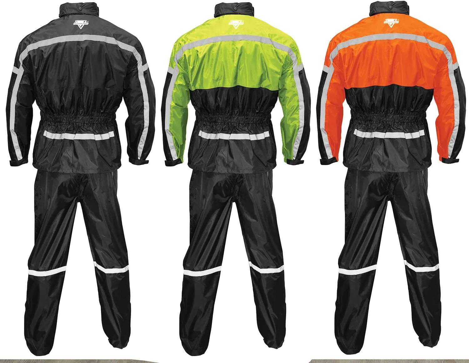Nelson Rigg Stormrider Rain Suit; 100% Waterproof, Pants and Jacket Included with Reflective Striping (Hi-Vis Yellow/Black, 3X-Large)