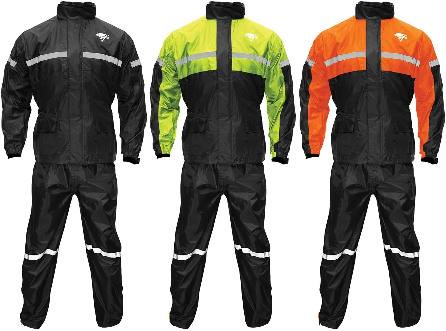 Nelson Rigg Stormrider Rain Suit; 100% Waterproof, Pants and Jacket Included with Reflective Striping (Hi-Vis Yellow/Black, 3X-Large)