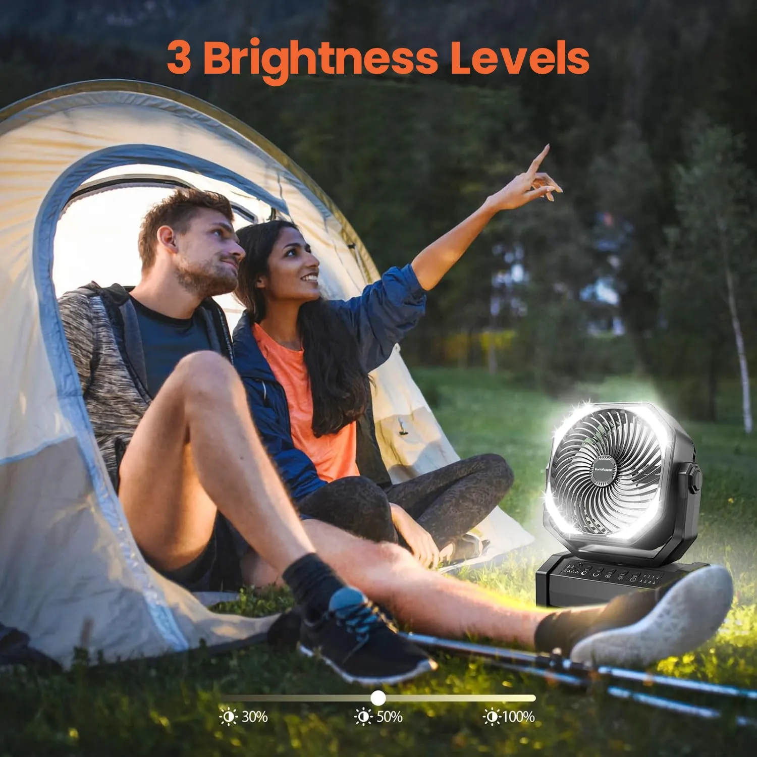 NEW!  PortaBreeze D12 Rechargeable Camping Fan