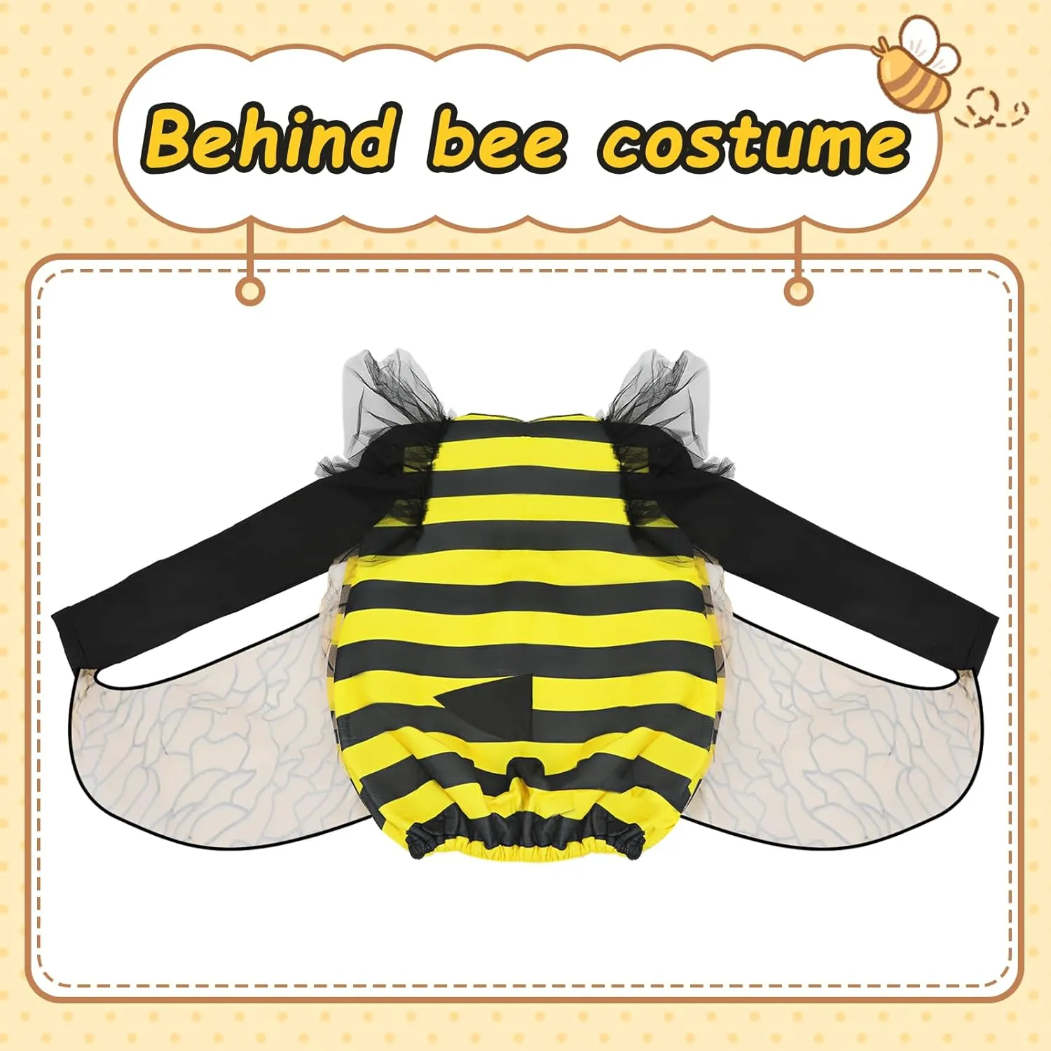 nezababycos Kids Bumble Bee Costume Wings Halloween Insect Bug Cute Animal Outfit for Toddler Girls Boys Fancy Dress Up