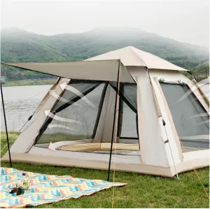 NIEH Tents 4 People, Frame Tent Practical Advanced Teepee Tents for Camping for Family Camping,Hiking Party