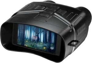 Night Vision Binoculars for Adults, 4K Night Vision Goggles Binoculars for Adults,3'' Large Screen,Save Photo/Video with Memory Card & Rechargeable Lithium Battery for Hunting & Camping (Black No car