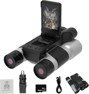Night Vision Goggles, 4K Night Vision Binoculars for Adults, HD Display Infrared Digital Binoculars for Camping Hunting Surveillance, can Save Photo and Video, with 64GB TF Card - 7IR Levels