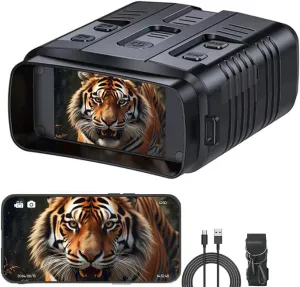 Night Vision Goggles 4K Night Vision Monocular/Binoculars Full-Color Travel Infrared Monoculars - 32GB TF Card Included for Travel, Camping, Hunting, Surveillance