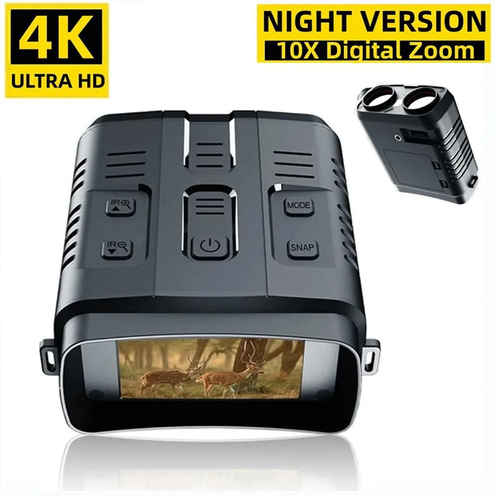 Night Vision Goggles 4K Night Vision Monocular/Binoculars Full-Color Travel Infrared Monoculars - 32GB TF Card Included for Travel, Camping, Hunting, Surveillance