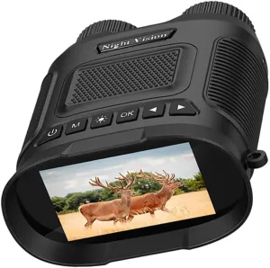 Night Vision Goggles - 4K Waterproof Binoculars with 3'' Screen & Rechargeable Lithium Battery, Support for 128GB Memory Card(Black)