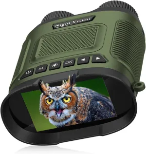 Night Vision Goggles for Adults, Digital Infrared Binoculars 10X Optical & 8X Digital Zoom, 4" Display Screen, 32G SD Card,Green