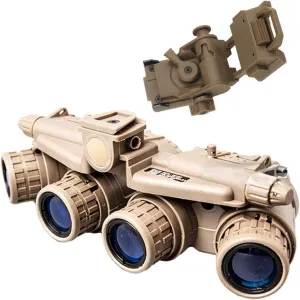 Night Vision Goggles, Four-Tube Binocular Night Vision with Goggles Mount Cosplay Prop for PVS15/PVS18/GPNVG18 - Black