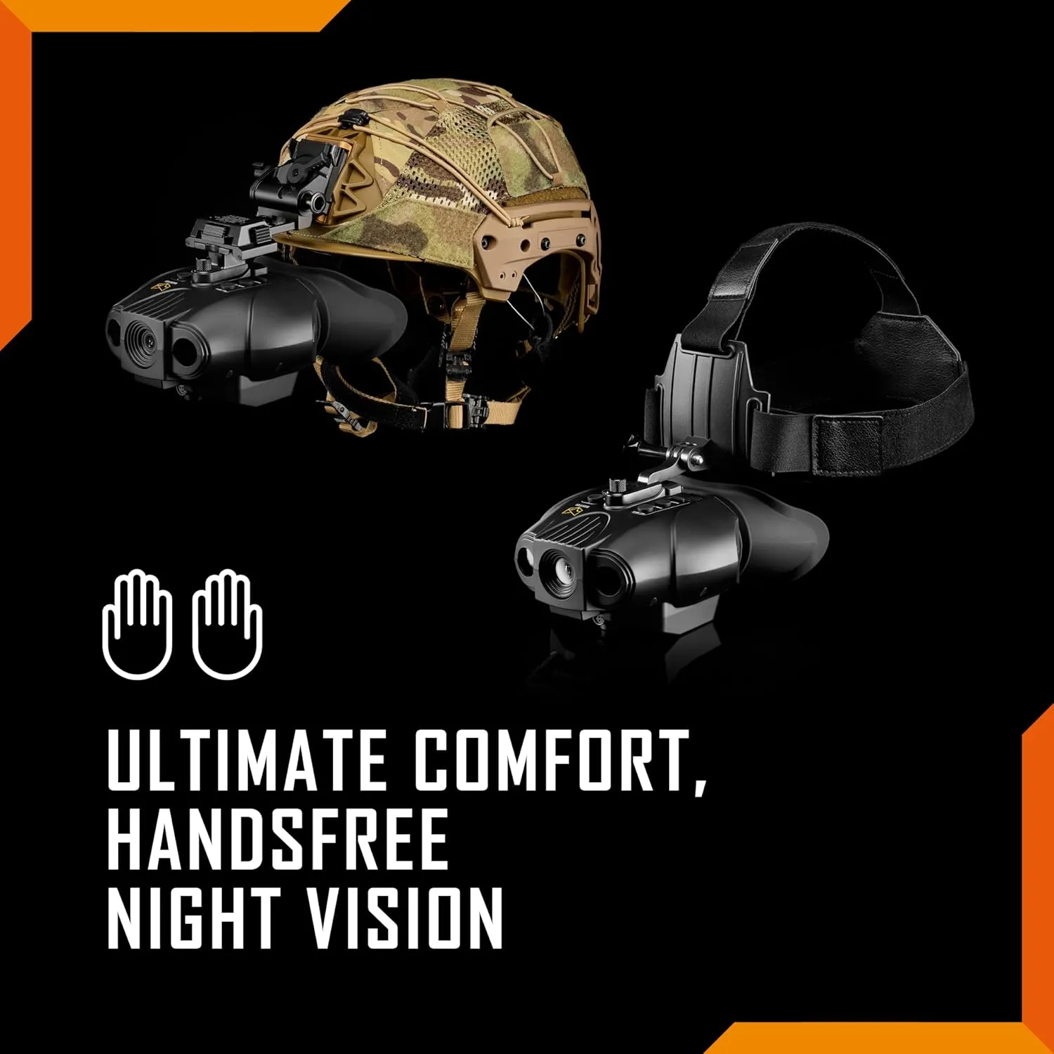 Night Vision Goggles - Nightfox Swift 2 NVG Goggles, Head or Helmet Mounted, Wide FOV, 1x Magnification, Infrared Night Vision Binoculars Stealth 940nm IR, Tactical Digital NODs for Airsoft, Hunting