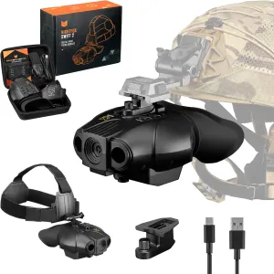 Night Vision Goggles - Nightfox Swift 2 NVG Goggles, Head or Helmet Mounted, Wide FOV, 1x Magnification, Infrared Night Vision Binoculars Stealth 940nm IR, Tactical Digital NODs for Airsoft, Hunting