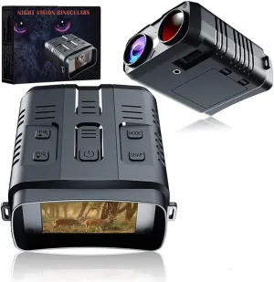 Night Vision Goggles,1080P 984FT 7 Level Digital Infrared Rechargeable Night Vision Binoculars 850NM,3" Large Viewing Screen 5X Optical Zoom can Save Photo and Video