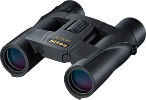 Nikon ACULON A30 10x25 Black Binocular | Dual hinge design, Fully multi-coated lightweight Binocular, Smooth Central Focus Knob | Official Nikon USA Model