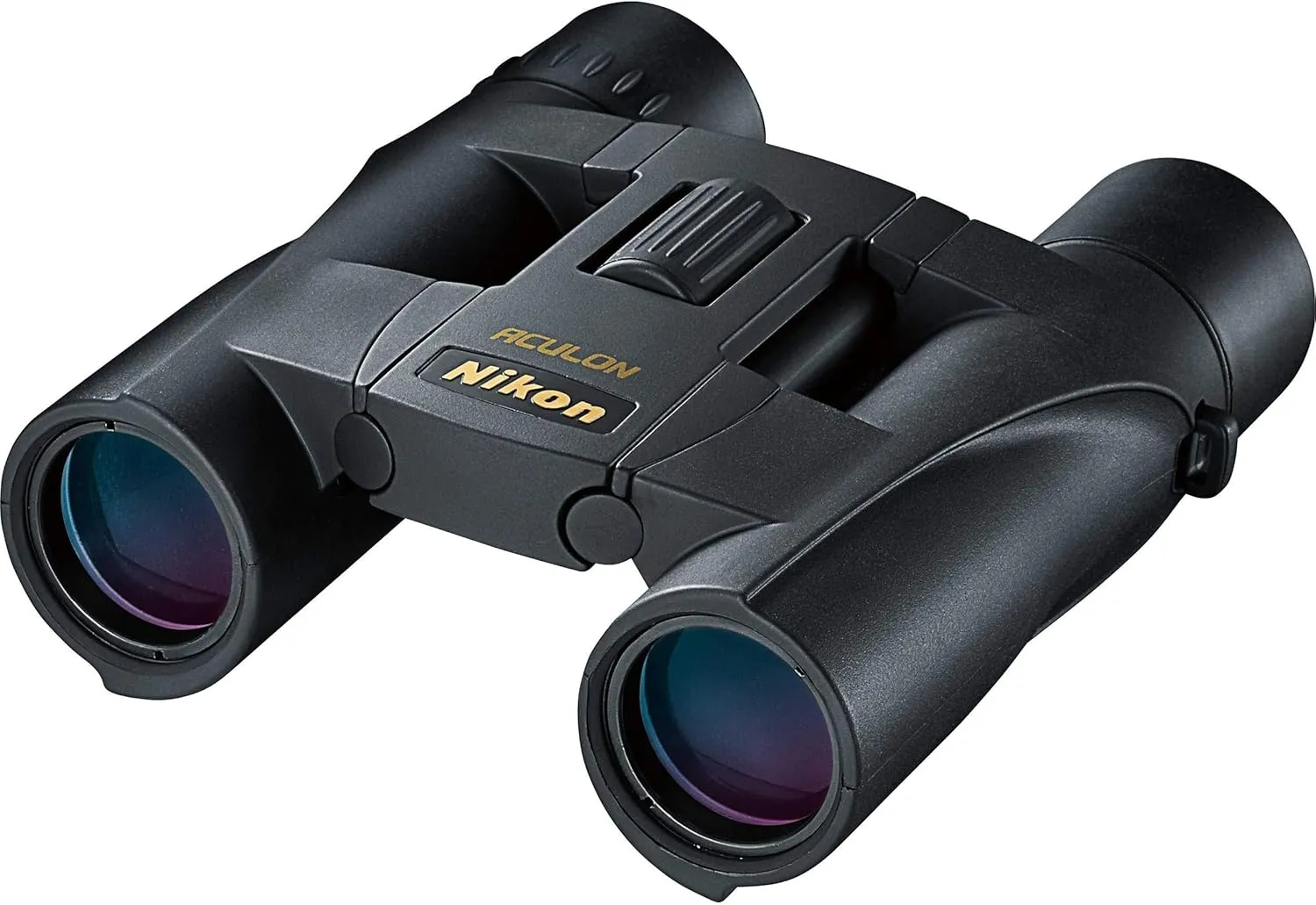Nikon ACULON A30 10x25 Black Binocular | Dual hinge design, Fully multi-coated lightweight Binocular, Smooth Central Focus Knob | Official Nikon USA Model