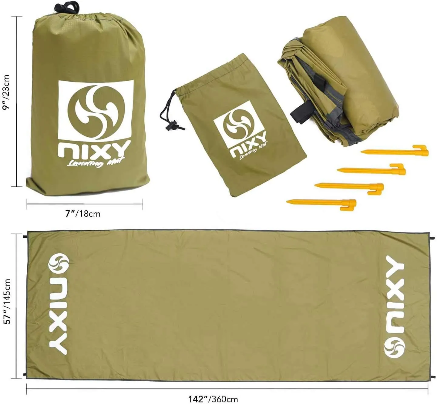 NIXY Landing Mat - Versatile and Durable 142" x 57" Mat - Perfect Accessory for Paddle Board, Surfing, Kayak, and Scuba Dive Outdoor Activities