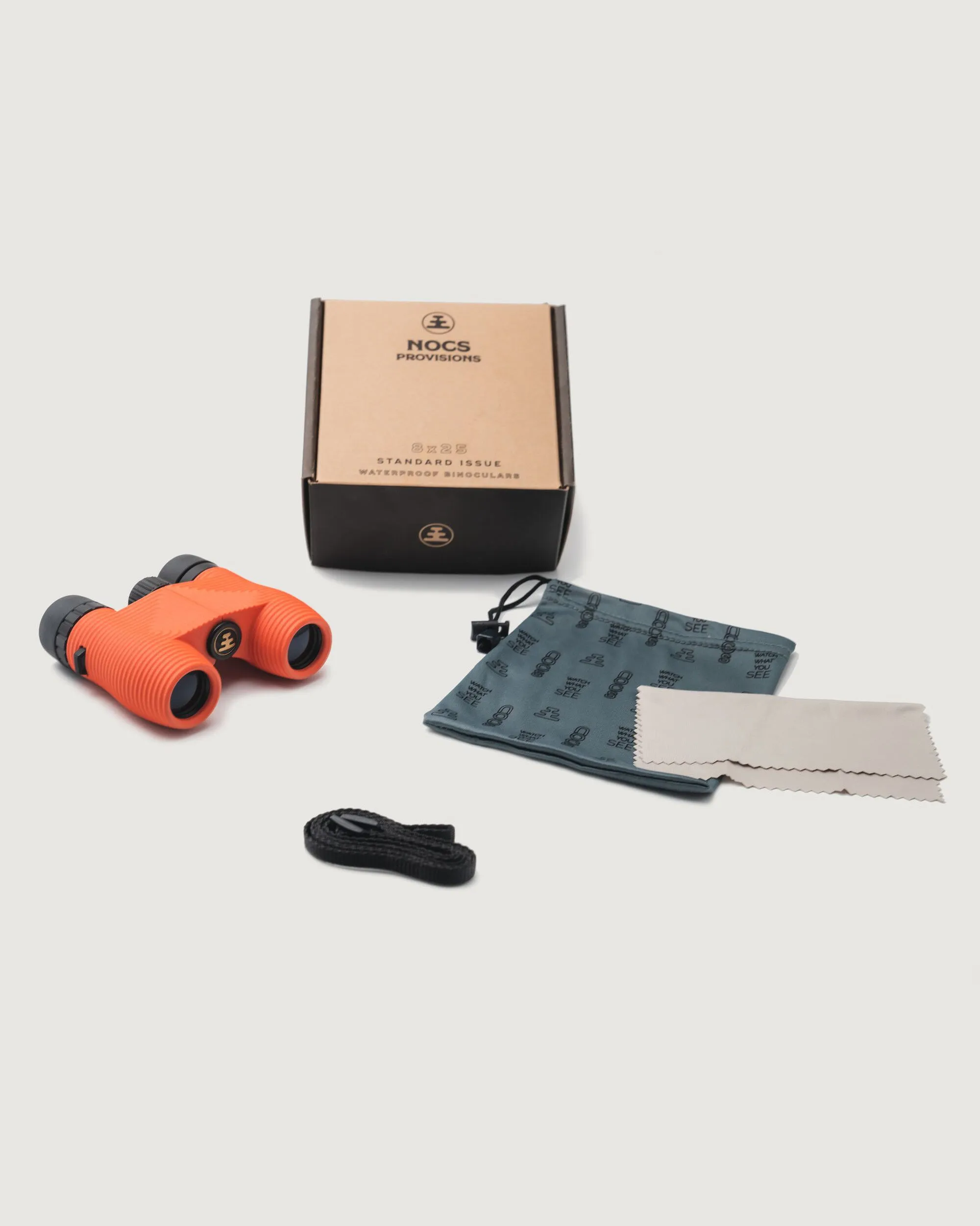 NOCS Standard Issue 8x25 WP Binoculars - Poppy Orange