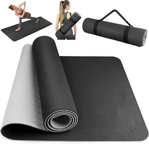Non-Slip Yoga Mat, Yoga Mat with Premium TPE Eco-Friendly Material 72'' x 24'' High Performance Grip, Exercise Mat Yoga Pilates Rehabilitation Gym Thickness 6 mm