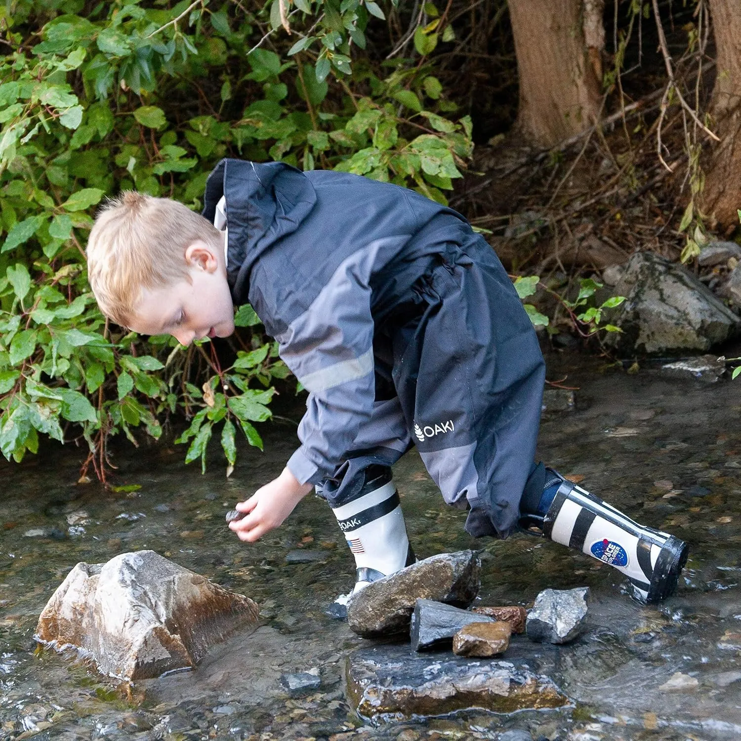 OAKI Rain and Trail Suit - The Ultimate Kids & Toddler Rain Suit for Boys & Girls - Perfect Muddy Buddy Rain Overalls Toddler