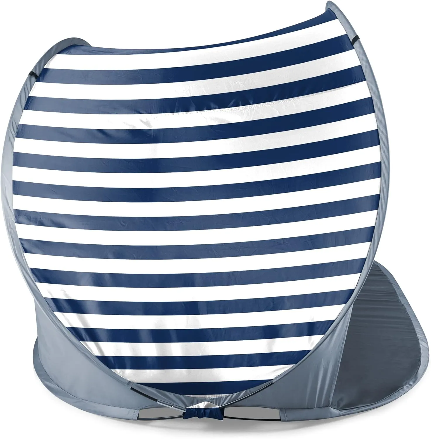 ONIVA - a Picnic Time brand - Manta Portable Beach Tent - Pop Up Tent - Beach Sun Shelter Pop Up, (Navy Blue & White Stripe)