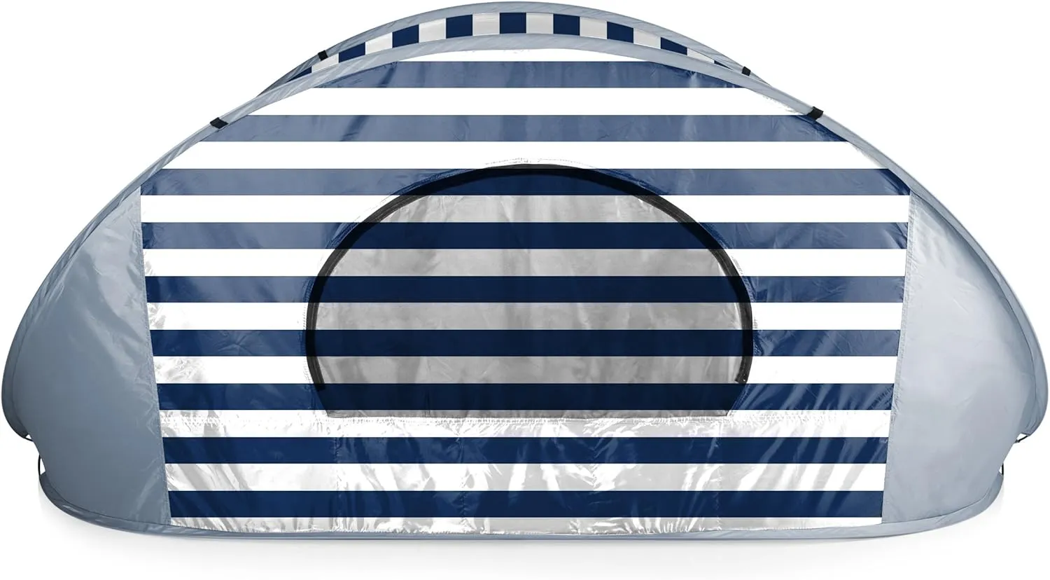 ONIVA - a Picnic Time brand - Manta Portable Beach Tent - Pop Up Tent - Beach Sun Shelter Pop Up, (Navy Blue & White Stripe)
