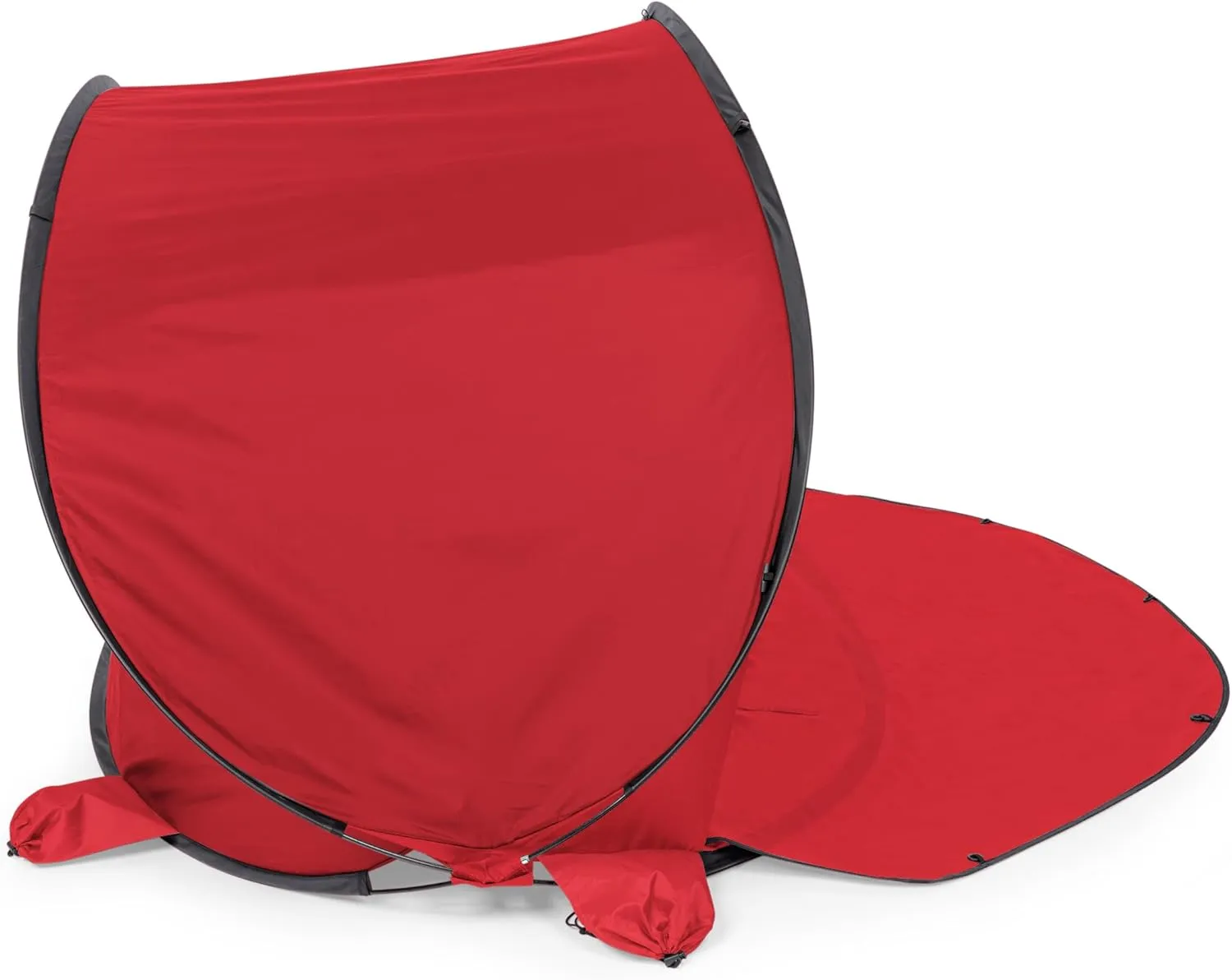 ONIVA - a Picnic Time Brand - Manta Portable Beach Tent - Pop Up Tent - Beach Sun Shelter Pop Up, (Red with Gray Accents)