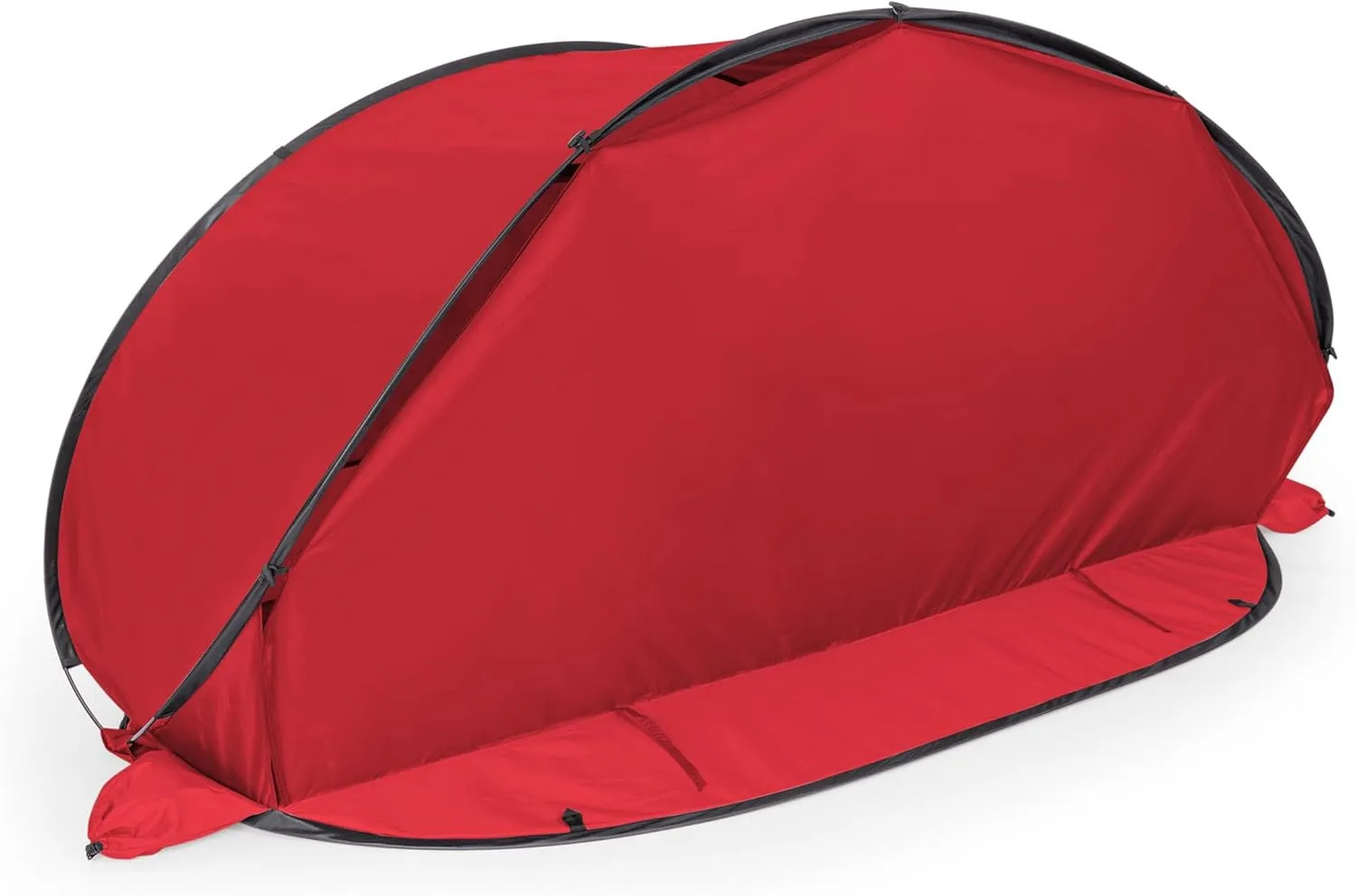 ONIVA - a Picnic Time Brand - Manta Portable Beach Tent - Pop Up Tent - Beach Sun Shelter Pop Up, (Red with Gray Accents)