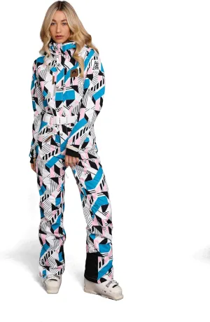 OOSC Call on Me Ski Suit Women | Stylish Retro Pattern | Waterproof, Breathable, Insulated | Recycled Polyester