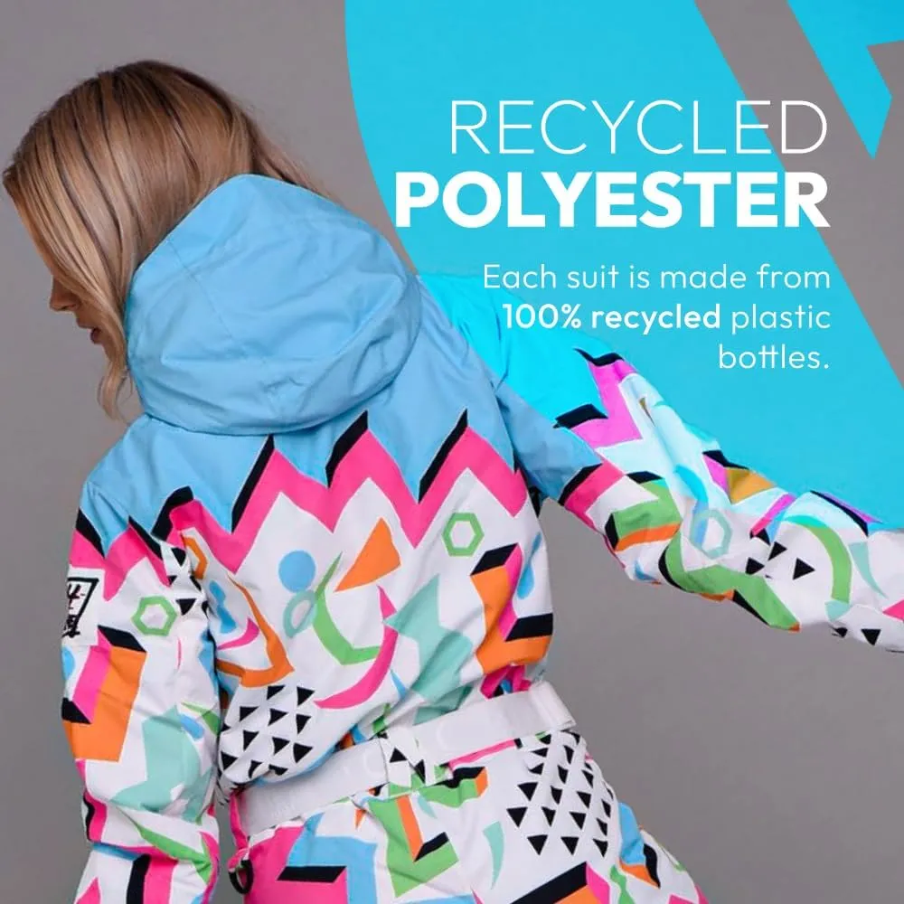 OOSC Nuts Cracker Womens Ski Suit | Stylish Retro | Waterproof, Breathable & Insulated Synthetic | Recycled Polyester