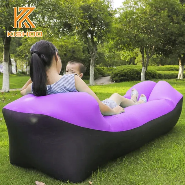 Outdoor Camping Mat Picnic Mat Beach Mat Inflatable Sofa Lazy Bag Air Sofa Bed Moisture-Proof Pad Inflatable Air Lounger Chair