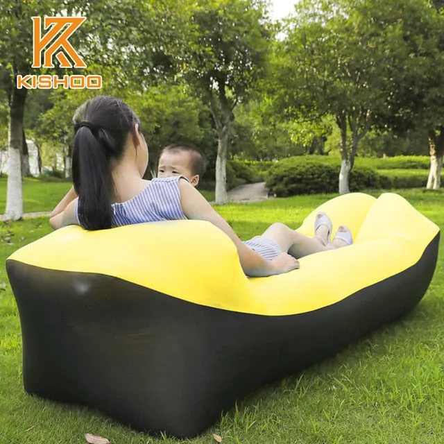 Outdoor Camping Mat Picnic Mat Beach Mat Inflatable Sofa Lazy Bag Air Sofa Bed Moisture-Proof Pad Inflatable Air Lounger Chair