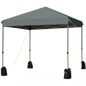 Outdoor Camping Portable 8x8 feet Pop-Up Gray Canopy Tent