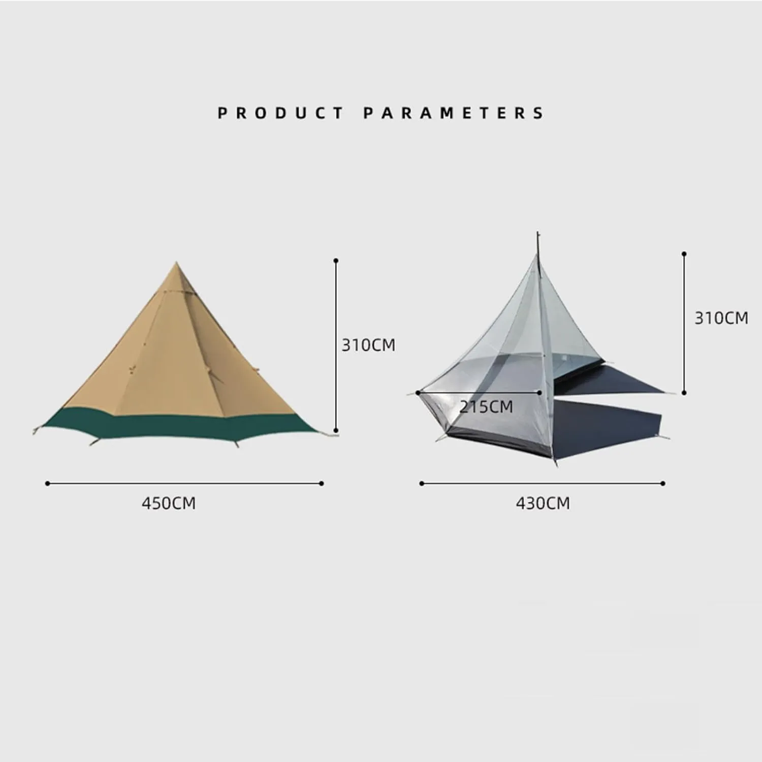 Outdoor Camping Tent Double Layer Oxford Cloth Self-Driving Tour Cabin Tent Easy Set Up Outdoor, Hiking Mountaineering Travel