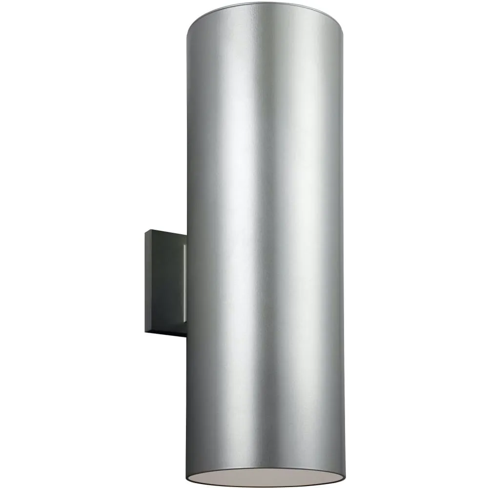 Outdoor Cylinders Painted Brushed Nickel LED Outdoor Wall Lantern