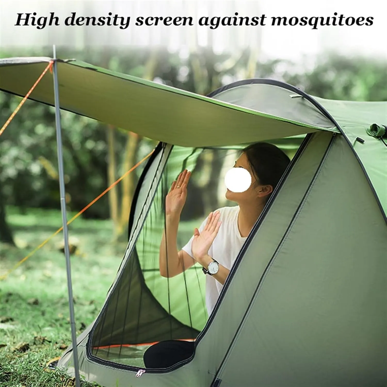 Outdoor Easy Pop Up Tents Compatible with Camping 3-4/5-8 Person Waterproof Automatic Setup Family Tent Travel Hiking Backpacking (Green 3 4 Person)