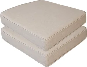 Outdoor Patio Cushion Putty Outdoor Chair Pads 20x20 inch with Zipper, Suitable for Patio Furniture and Most Home Depot Furniture 2-Pack