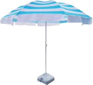 Outdoor Umbrella Night Market Stall Push Umbrella Outdoor Beach Amusement Park Garden Parasol Garden Parasol,Blue-2.4m