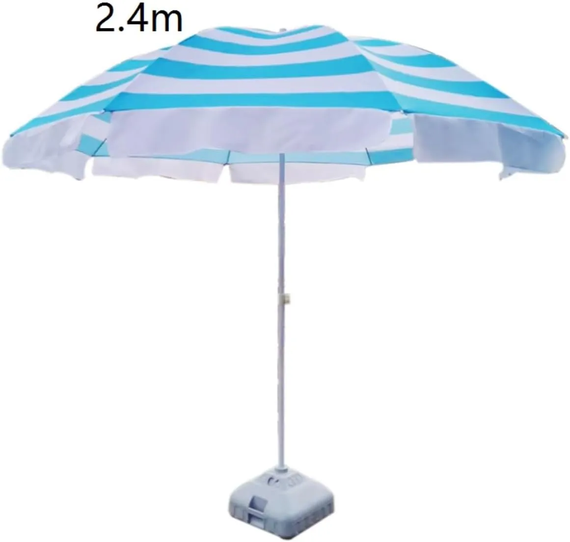 Outdoor Umbrella Night Market Stall Push Umbrella Outdoor Beach Amusement Park Garden Parasol Garden Parasol,Blue-2.4m