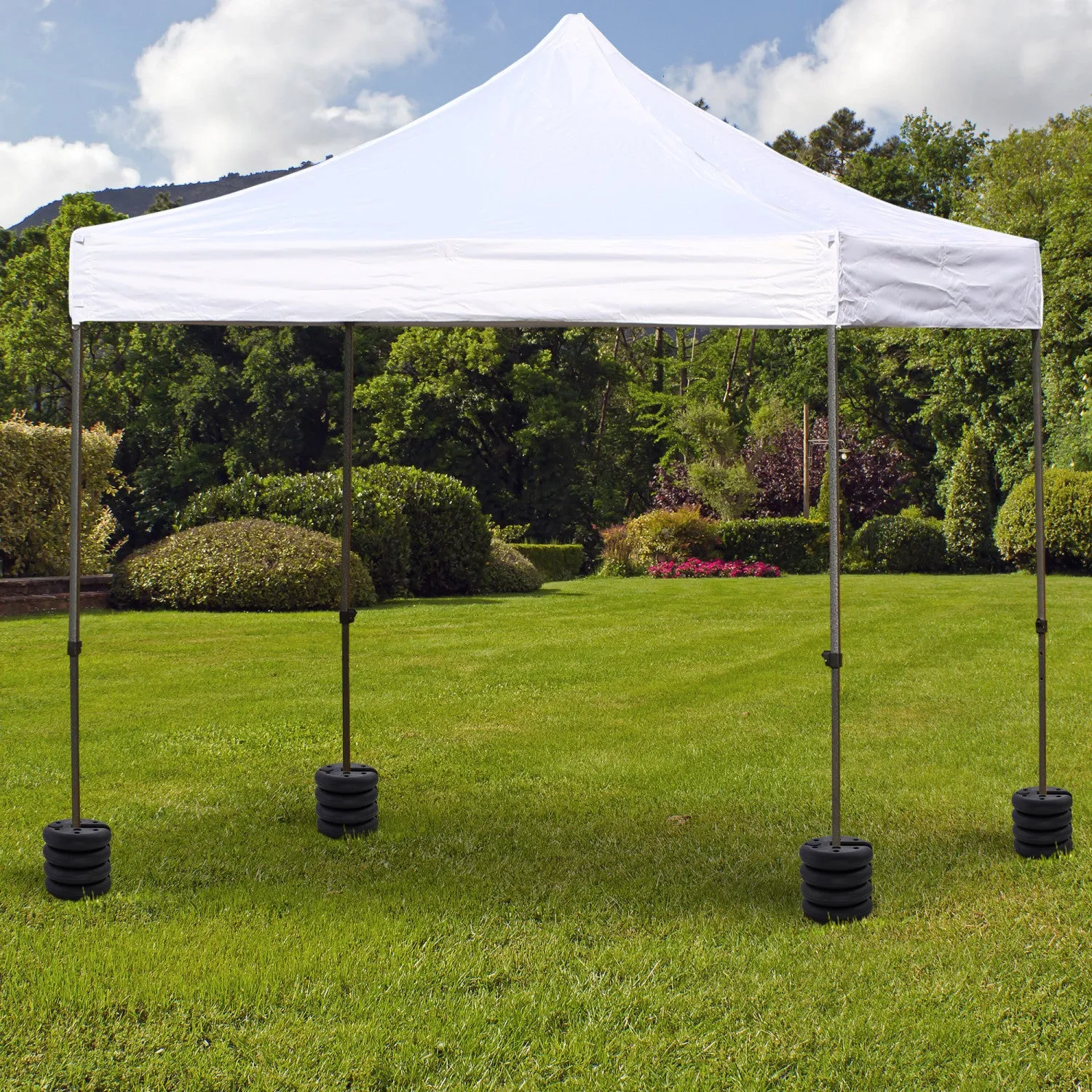 Outsunny Set Of 4 Party Tent Canopy Weight Plate Kit Gazebo Pop Up Tent Anchor Base Weights Canopy S|Outsunny Lot De 4 Plaques De Poids Pour Auvent De Tente De Fete