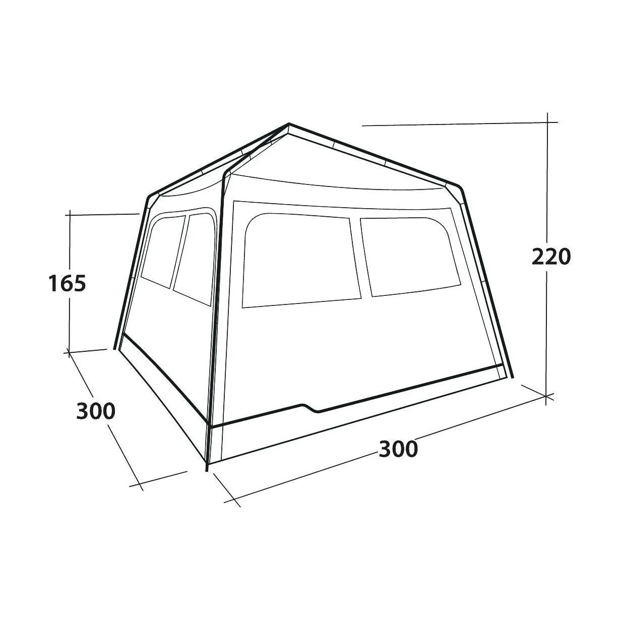 Outwell Fastlane 300 Shelter  Poled Shelter