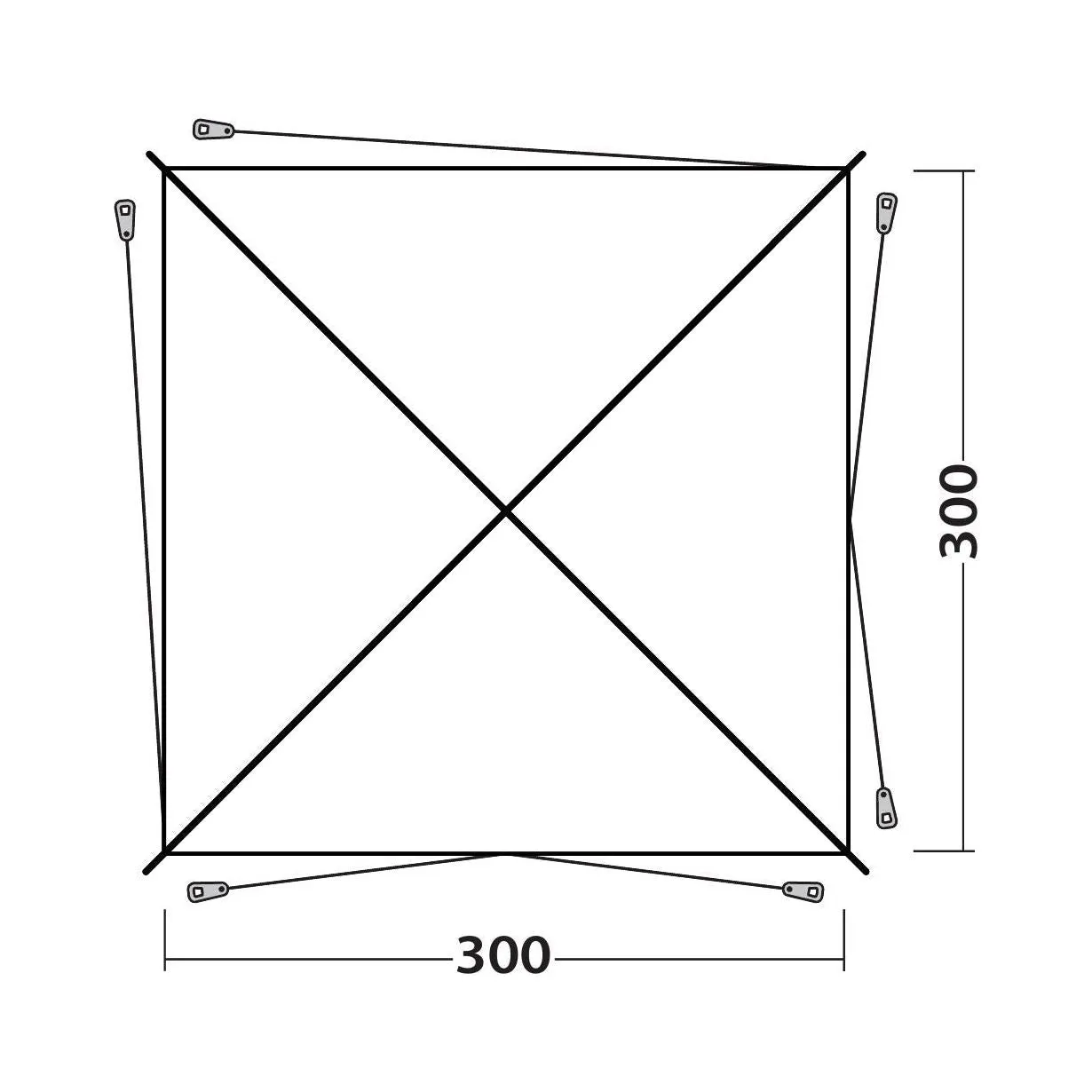 Outwell Fastlane 300 Shelter  Poled Shelter
