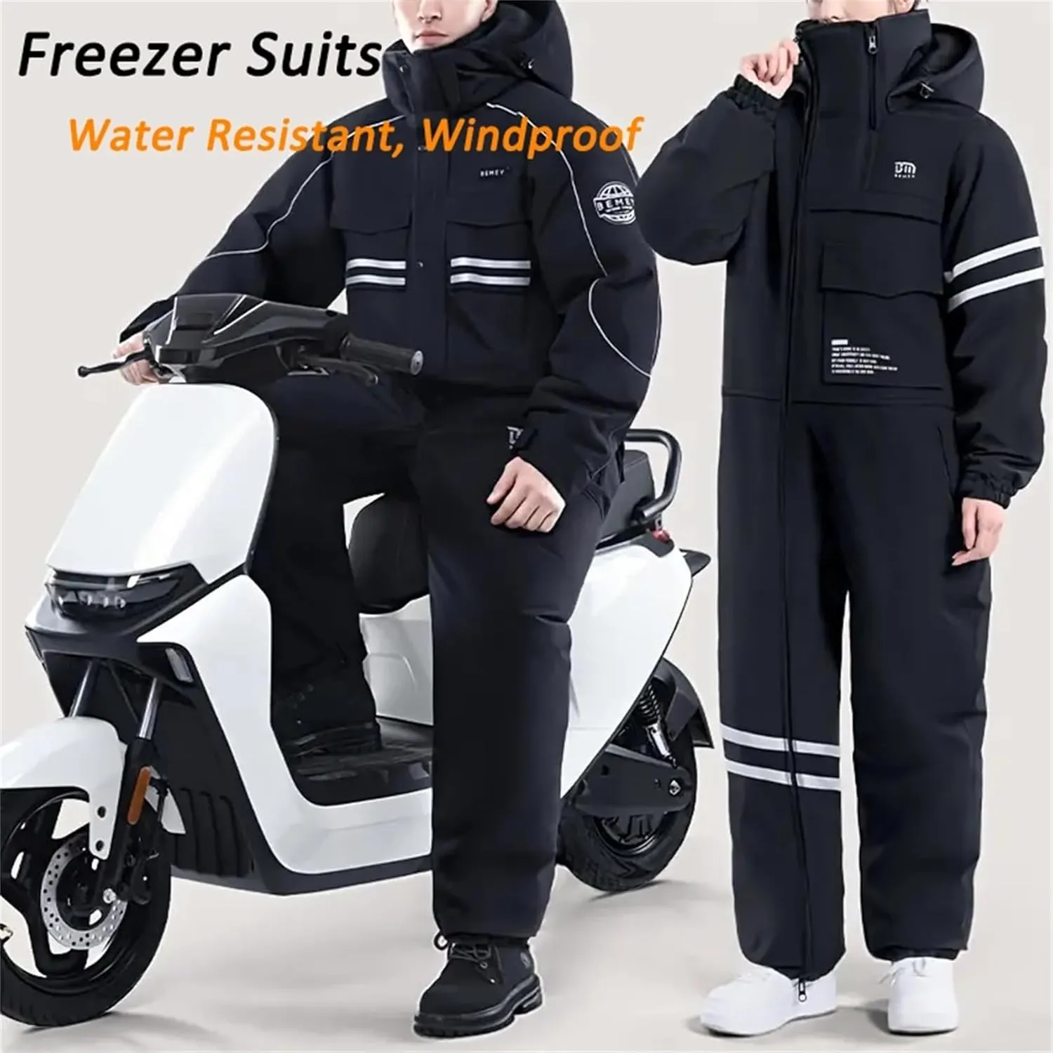 Overoles Para El Frío Para Hombre, Winter Outdoor Riding Insulated Full-Body Suit, Unisex Windproof Freezer Snow Suits 2025
