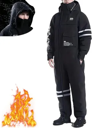Overoles Para El Frío Para Hombre, Winter Outdoor Riding Insulated Full-Body Suit, Unisex Windproof Freezer Snow Suits 2025