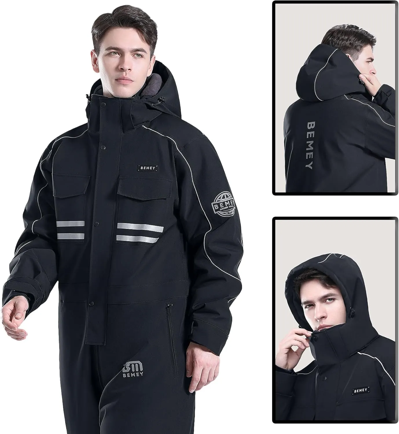 Overoles Para El Frío Para Hombre, Winter Outdoor Riding Insulated Full-Body Suit, Unisex Windproof Freezer Snow Suits 2025