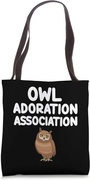 Owl Adoration Association Predatory Birds Nocturnal Hunters Tote Bag