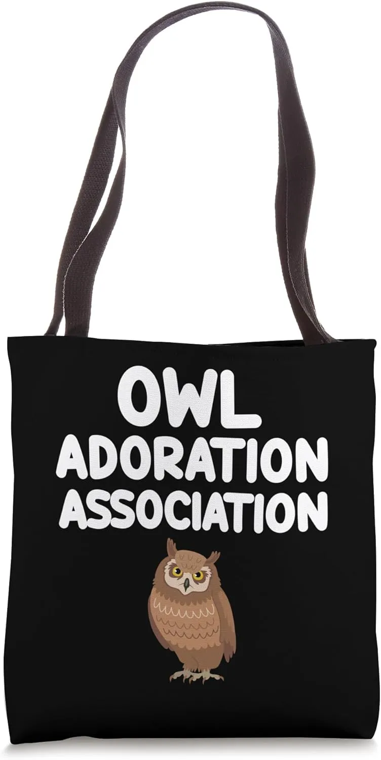 Owl Adoration Association Predatory Birds Nocturnal Hunters Tote Bag