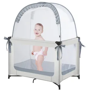 Pack N Play Tent, Baby Pop Up Crib Tent to Keep Baby in, Crib Net for Pack and Plays, Mini Cribs & Play Yards (39.6" L x 27.6" W x 49.2" H)