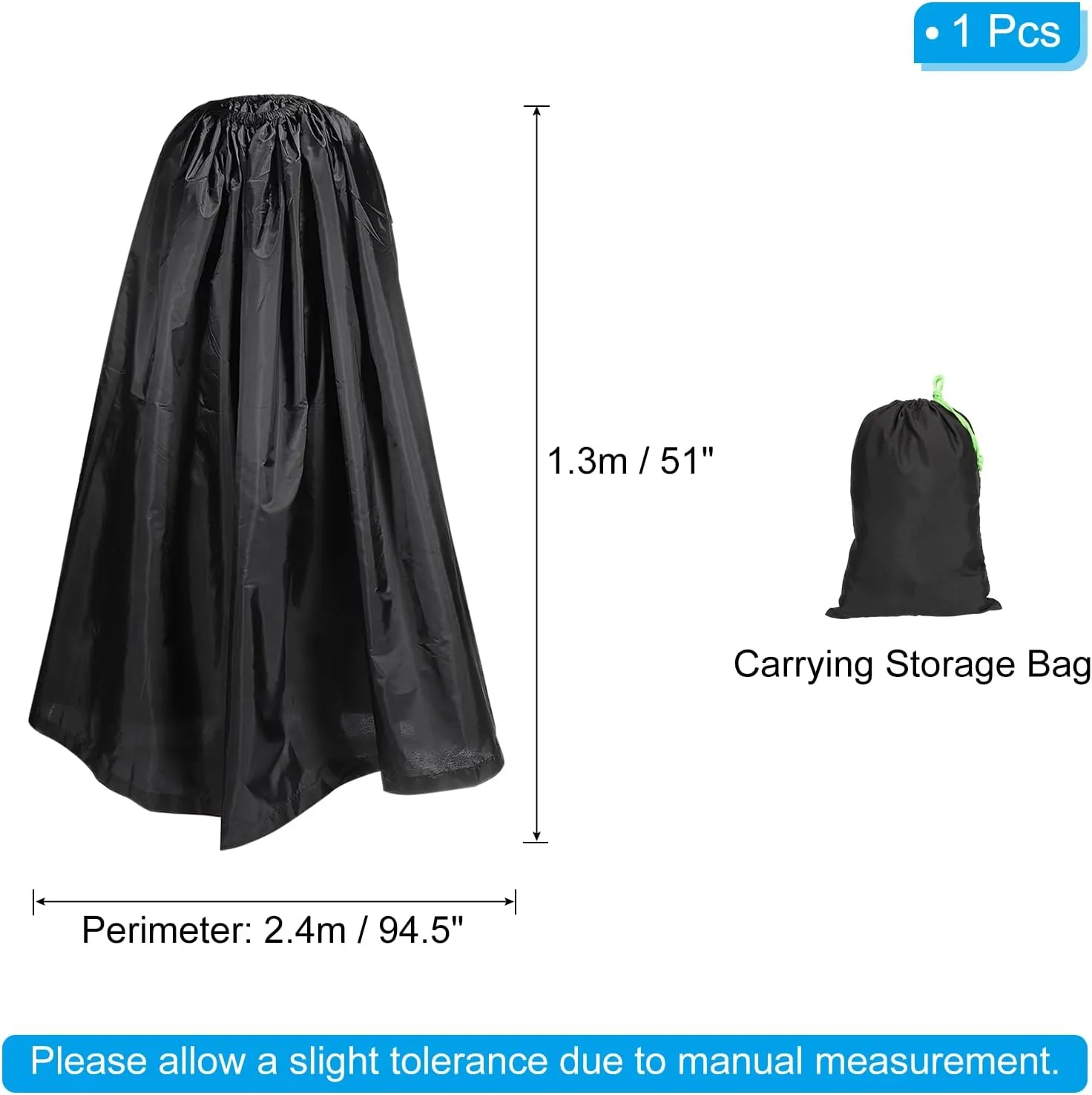 PATIKIL Portable Dressing Room, 1.3Meter Length Instant Dressing Cover Up Changing Tent Privacy Shelter for Beach Boating Camping Competition, Black
